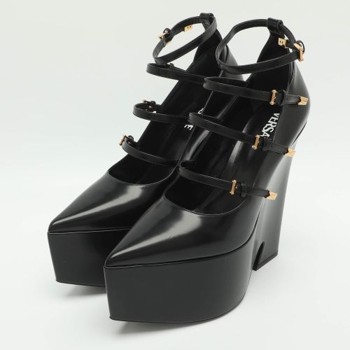 Tempest Size 41 Leather Platform Sandals - Versace - Modalova