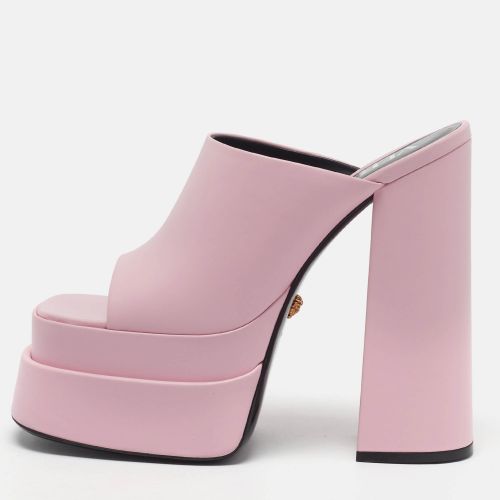 Size 39 Leather Double Platform Sandals - Versace - Modalova