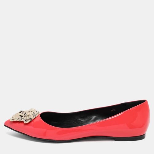 Versace Pink Patent Leather Medusa Ballet Flats Size 38.5 - Versace - Modalova