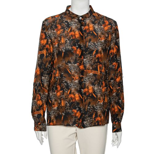 Versus Versace Multicolor Printed Silk Button Front Blouse M - Versus Versace - Modalova