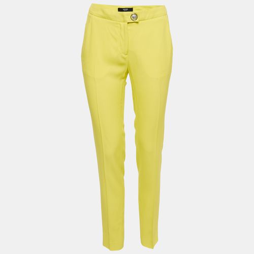 Versus Versace Yellow Crepe Straight Leg Trousers S - Versus Versace - Modalova