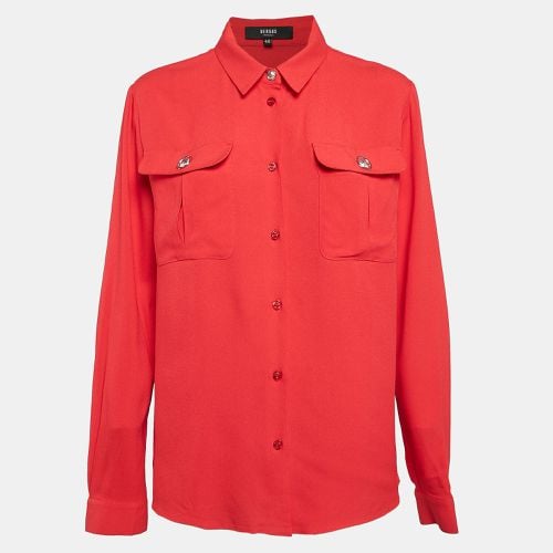 Versus Versace Red Crepe Button Front Shirt L - Versus Versace - Modalova