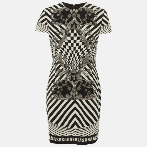 Versus Versace Monochrome Printed Crepe Shift Dress L - Versus Versace - Modalova