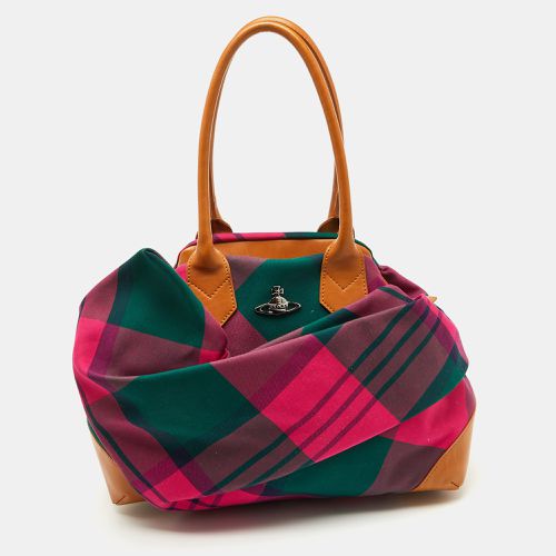 Vivienne Westwood Multicolor Check Canvas and Leather Satchel - Vivienne Westwood - Modalova