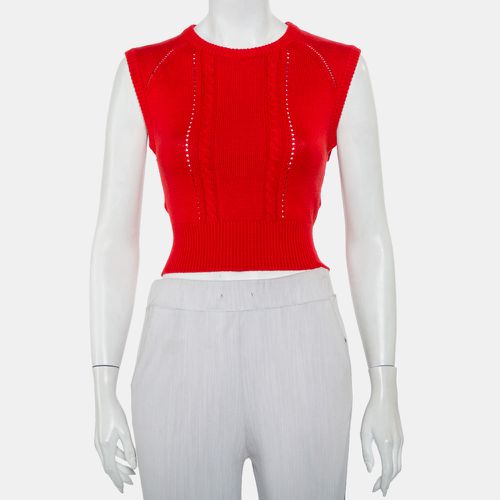 Victor Glemaud Red Knit Sleeveless Open Back Detail Sweater Vest M - Victor Glemaud - Modalova