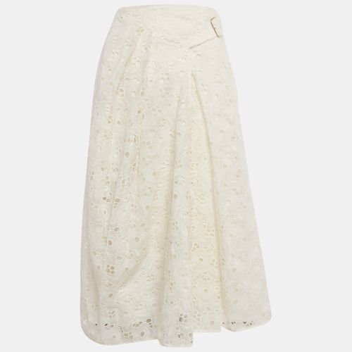 Victoria Beckham White Floral Lace Wrap Maxi Skirt S - Victoria Beckham - Modalova