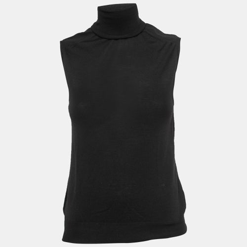 Victoria Beckham Black Wool Knit Turtleneck Sleeveless Top S - Victoria Beckham - Modalova