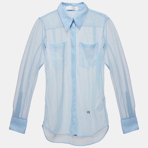 Sheer Nylon Buttoned Full Sleeve Shirt S - Victoria Beckham - Modalova