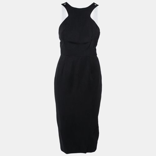 Victoria Beckham Black Crepe Contrast Strap Detail Sleeveless Dress L - Victoria Beckham - Modalova