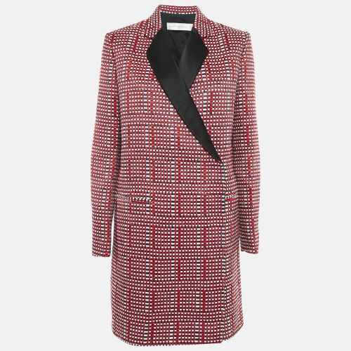 Victoria Beckham /Multicolor Basket Weave Linen Blend Coat M - Victoria Victoria Beckham - Modalova