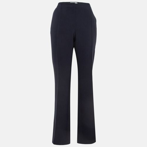 Victoria Victoria Beckham Navy Blue Crepe Flared Trousers M - Victoria Victoria Beckham - Modalova