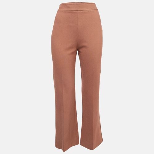 Victoria Victoria Beckham Brown Stretch Knit Flared Trousers M - Victoria Victoria Beckham - Modalova