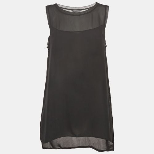 Vince Black Chiffon Sheer Tank Top M - Vince - Modalova