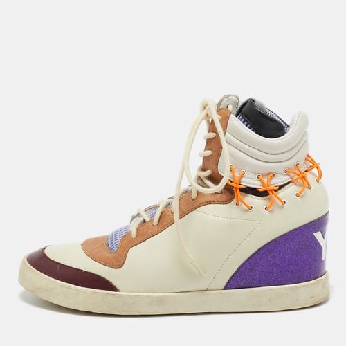 Y-3 Multicolor Leather and Mesh High Top Sneakers Size 38 - Y-3 - Modalova