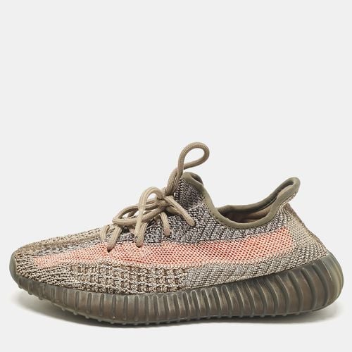 Yeezy x Adidas Brown/Beige Knit Fabric Boost 350 V2 Ash Stone Sneakers Size 38 2/3 - Yeezy x Adidas - Modalova