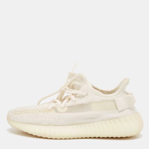 Yeezy x Adidas White Knit Fabric Boost 350 V2 Bone Sneakers Size 36 2/3 - Yeezy x Adidas - Modalova