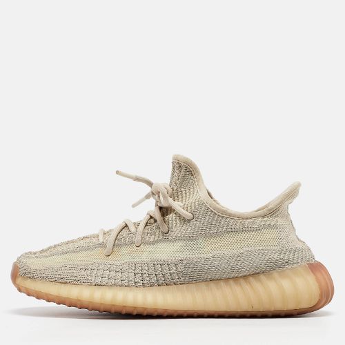 Yeezy x Adidas Beige/Grey Knit Fabric Boost 350 V2 Static Sneakers Size 39 1/3 - Yeezy x Adidas - Modalova