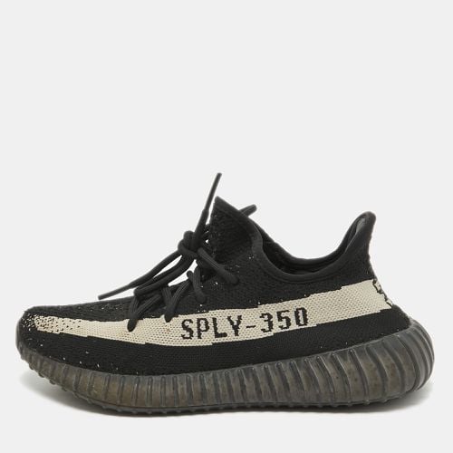 Yeezy x Adidas Black/White Knit Fabric Boost 350 V2 Sneakers Size 40 2/3 - Yeezy x Adidas - Modalova