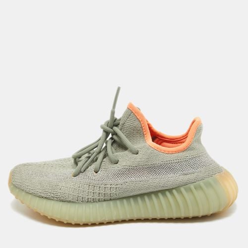 Yeezy x Adidas Grey/Green Knit Fabric Boost 350 V2 Desert Sage Sneakers Size 36 2/3 - Yeezy x Adidas - Modalova