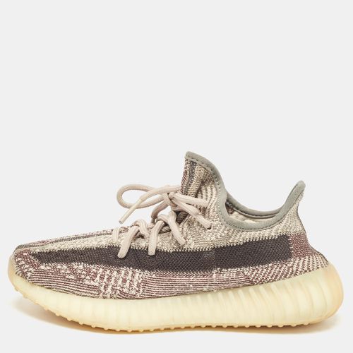 Yeezy x Adidas Beige/Brown Knit Fabric Boost 350 V2 Zyon Sneakers Size 37 1/3 - Yeezy x Adidas - Modalova