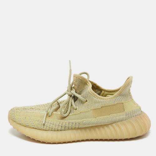 Yeezy x Adidas Grey/Yellow Knit Fabric Boost 350 V2 Antlia Sneakers 39 1/3 - Yeezy x Adidas - Modalova