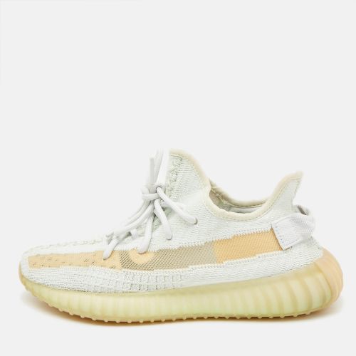 Yeezy x Adidas Blue/White Knit Fabric Boost 350 V2 Cloud White Non-Reflective Sneakers 39 1/3 - Yeezy x Adidas - Modalova