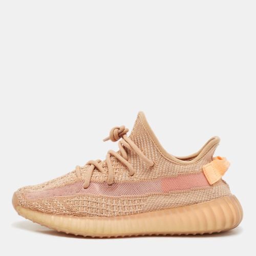 Yeezy x Adidas Peach Knit Fabric Boost 350 V2 Clay Sneakers Size 39 1/3 - Yeezy x Adidas - Modalova