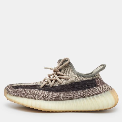 Yeezy x Adidas Beige/Brown Knit Fabric Boost 350 V2 Zyon Sneakers Size 38 - Yeezy x Adidas - Modalova