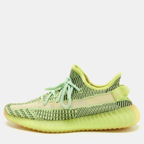 Yeezy x Adidas Neon Green Knit Fabric Boost 350 V2 Yeezreel (Non Reflective) Sneakers Size 39 1/3 - Yeezy x Adidas - Modalova