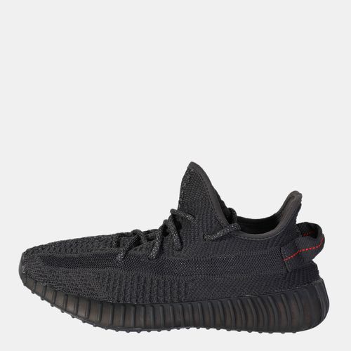 Yeezy x Adidas Black Knit Fabric Boost 350 V2 Black Non-Reflective Sneakers Size 40 - Yeezy x Adidas - Modalova