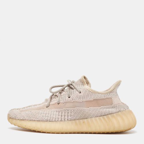 Yeezy x Adidas Two Tone Knit Fabric Boost 350 V2 Synth Sneakers Size 38 2/3 - Yeezy x Adidas - Modalova