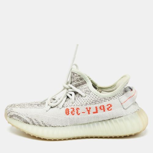 Yeezy x Adidas Grey/Blue Knit Fabric Boost 350 V2 Blue Tint Sneakers Size 37 1/3 - Yeezy x Adidas - Modalova