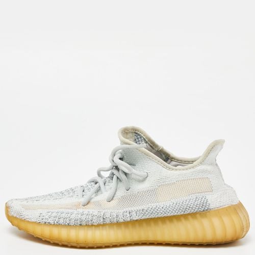 Yeezy x Adidas Blue/White Knit Fabric Boost 350 V2 Cloud White Reflective Sneakers Size 39 1/3 - Yeezy x Adidas - Modalova