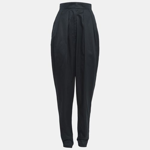 Yves Saint Laurent Black Cotton Pleated Trousers S - Yves Saint Laurent - Modalova