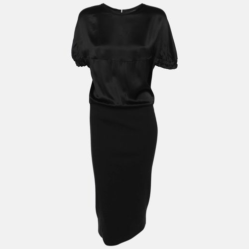 Yves Saint Laurent Black Silk/Cotton Midi dress M - Yves Saint Laurent - Modalova