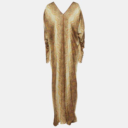 Yves Saint Laurent Edition Soir Multicolor Snake Print Silk Maxi Dress M - Yves Saint Laurent - Modalova