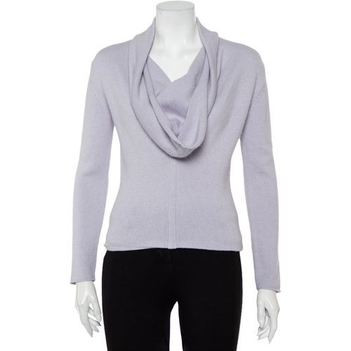 Yves Saint Laurent Rive Gauche Lilac Angora & Wool Cowl Neck Sweater S - Yves Saint Laurent - Modalova