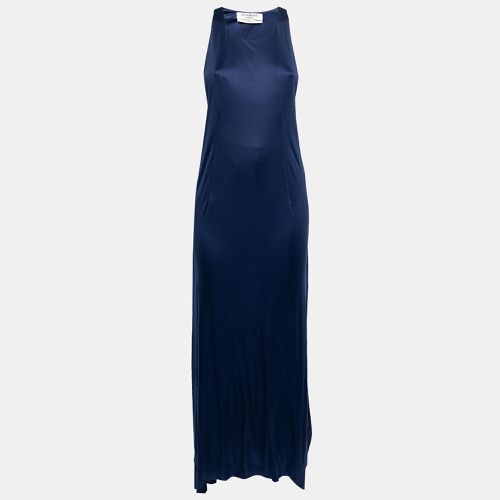 Yves Saint Laurent Blue Silk Knit Layered Sleeveless Maxi Dress S - Yves Saint Laurent - Modalova