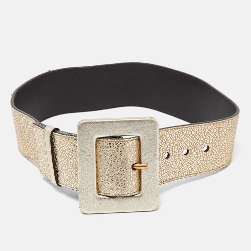 Yves Saint Laurent Gold Leather Buckle Waist Belt 70CM - Yves Saint Laurent - Modalova