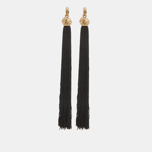 Yves Saint Laurent Fabric Gold Tone Earrings - Yves Saint Laurent - Modalova