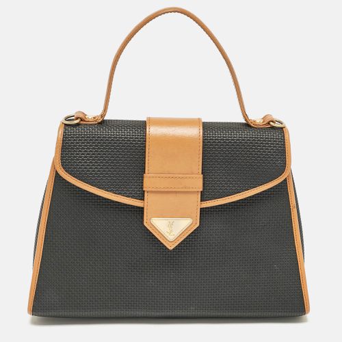 Yves Saint Laurent Black Coated Canvas and Leather Vintage Flap Top Handle Bag - Yves Saint Laurent - Modalova