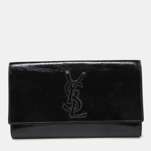 Yves Saint Laurent Black Patent Leather Belle De Jour Clutch - Yves Saint Laurent - Modalova