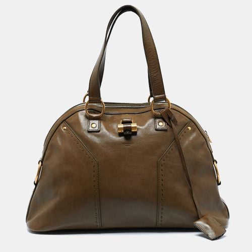 Olive Leather Large Muse Bag - Yves Saint Laurent - Modalova