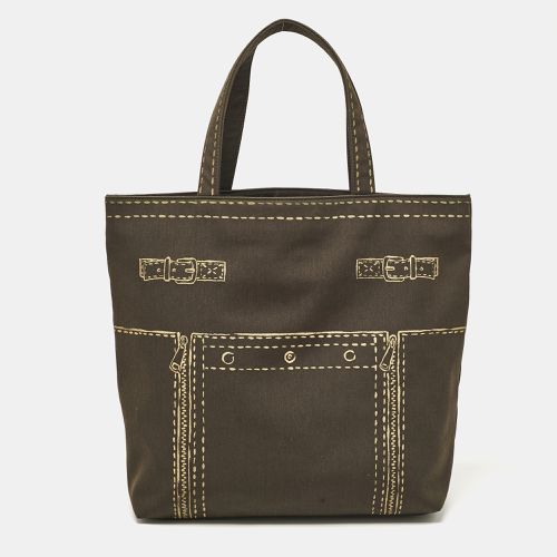 Yves Saint Laurent Brown Fabric Trompe L'oeil Tote - Yves Saint Laurent - Modalova