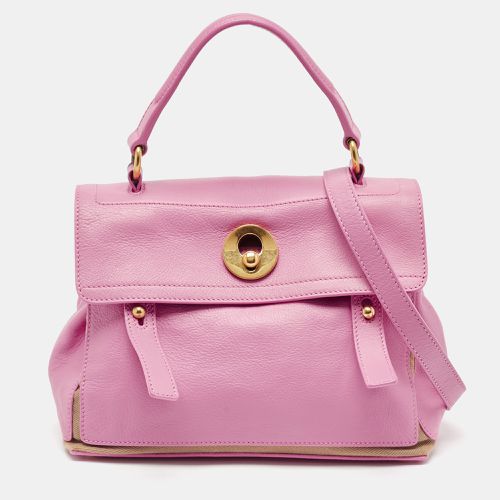 Yves Saint Laurent Pink/Beige Canvas and Leather Muse Two Top Handle Bag - Yves Saint Laurent - Modalova