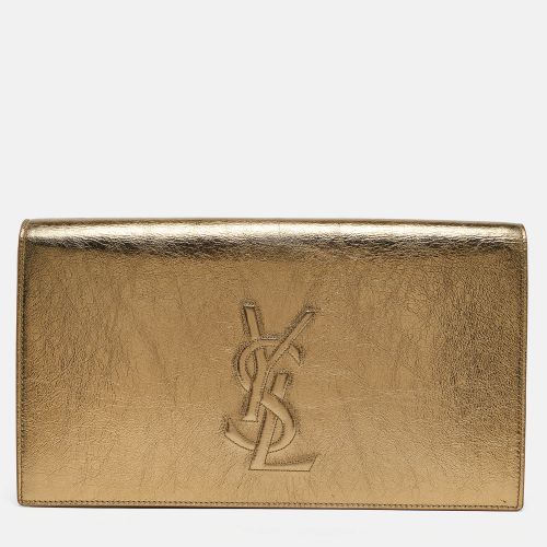 Yves Saint Laurent Gold Leather Belle De Jour Clutch - Yves Saint Laurent - Modalova