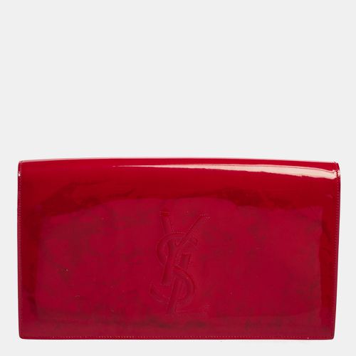 Yves Saint Laurent Pink Patent Leather Belle De Jour Flap Clutch - Yves Saint Laurent - Modalova