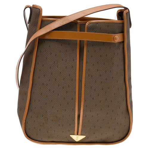 Tan Coated Canvas And Leather Vintage Shoulder Bag - Yves Saint Laurent - Modalova