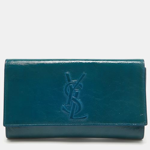 Yves Saint Laurent Teal Patent Leather Belle De Jour Flap Clutch - Yves Saint Laurent - Modalova