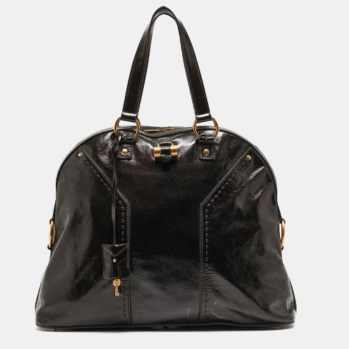 Choco Patent Leather Oversized Muse Bag - Yves Saint Laurent - Modalova